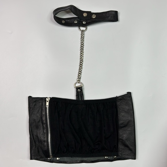 Elegant Moments Leather Lingerie Open Cup Top Size 3X - Picture 4 of 10